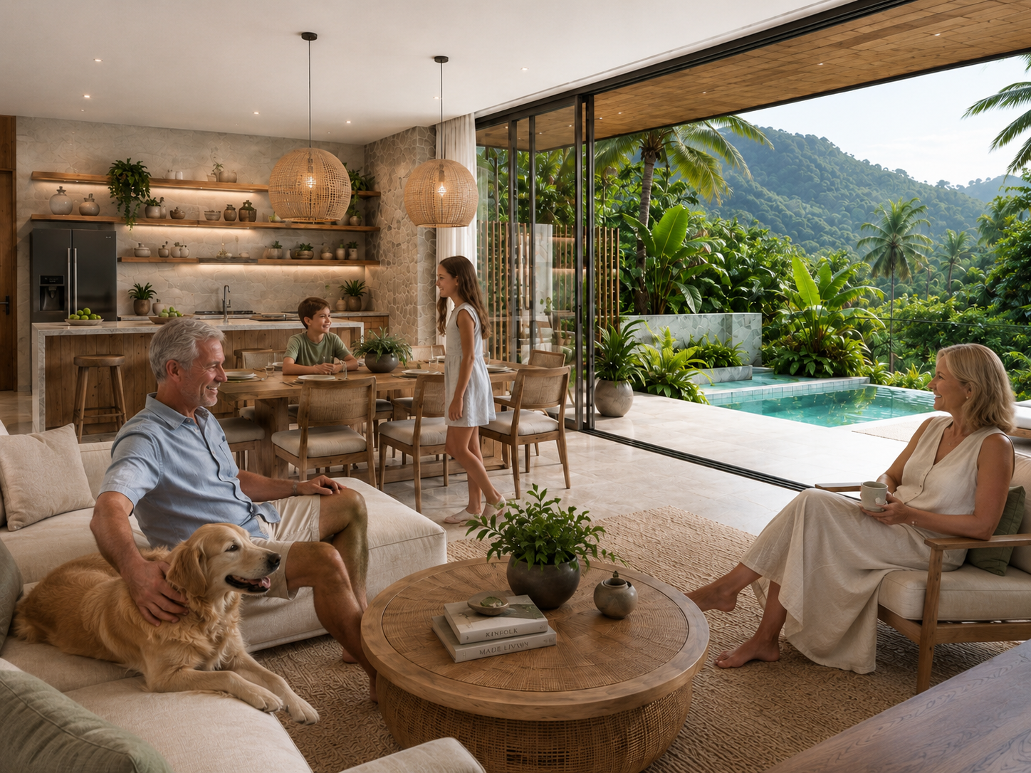 Villa privada. Render ilustrativo casa modelo.