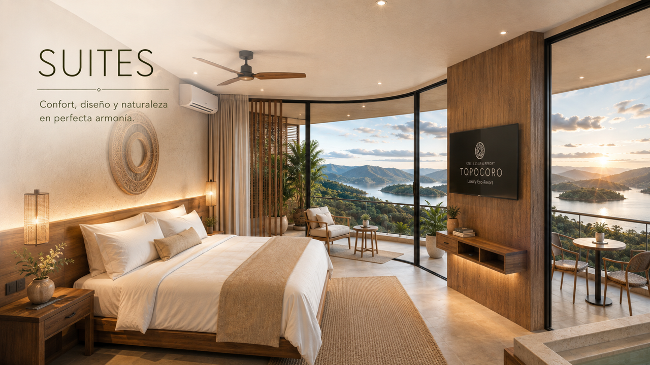 Suite privada. Render ilustrativo