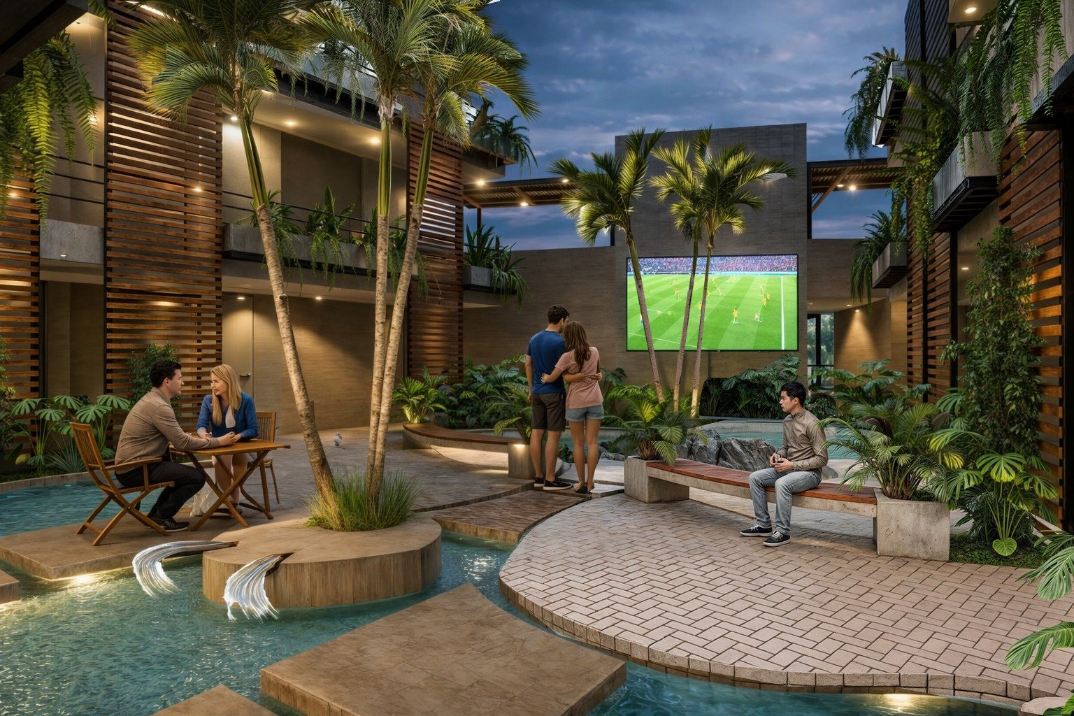 Patio central 2da etapa. Render